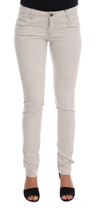 Costume National White Cotton Stretch Slim Jeans