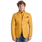 Roberto Pepe Luxury Yellow Wool Men Jacket