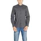Antony Morato Gray Cotton Pattern Shirt