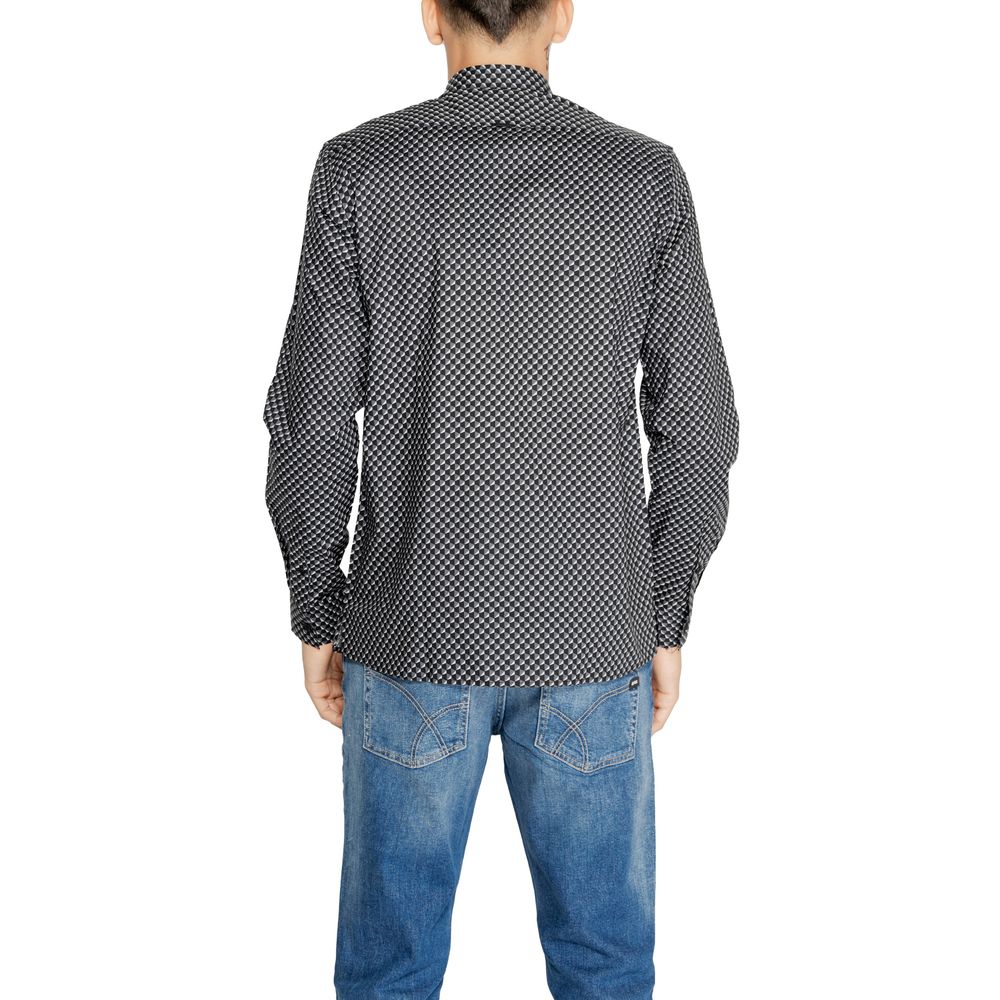 Antony Morato Gray Cotton Pattern Shirt