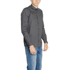 Antony Morato Gray Cotton Pattern Shirt