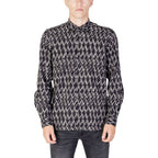 Antony Morato Black Cotton Pattern Shirt