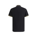 Versace Black Cotton Polo Shirt