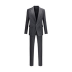 Dsquared² Black Fleece Wool Two-Piece Suit