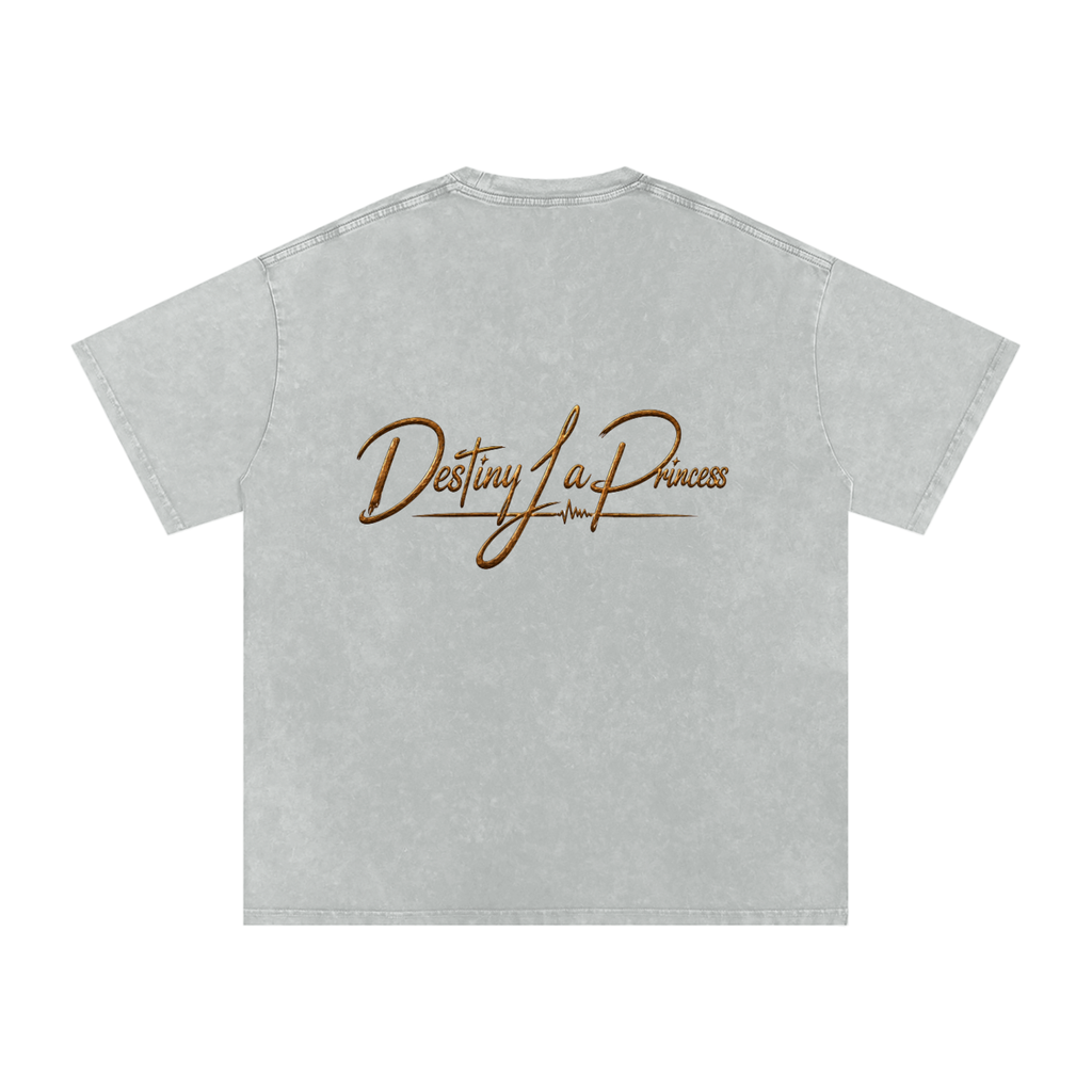 Snow Washed Oversized Cotton T-Shirt