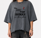 Snow Wash Raw-Hem Boxy T-shirt