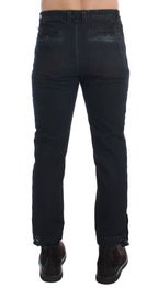 Costume National Blue Cotton Slim Pants Denim Jeans