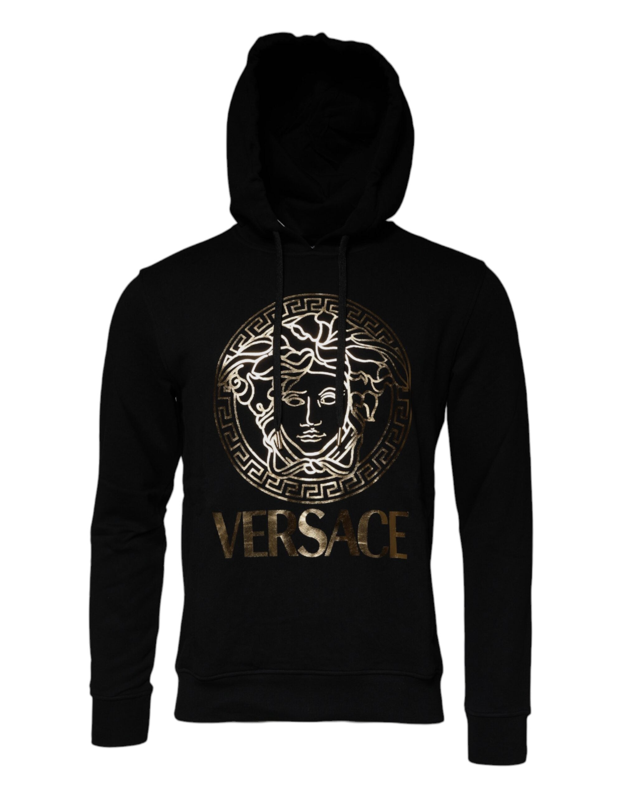 Authentic Designer Authentic Designer Versace Black Medusa Cotton Hoodie Pullover Sweatshirt Sweater