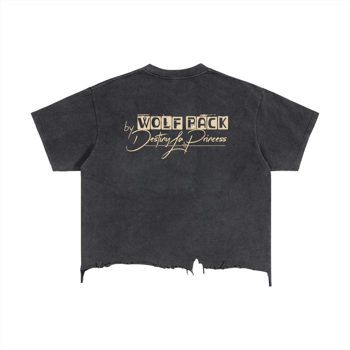 Vintage Wash Boxy Distressed Hem T-Shirt