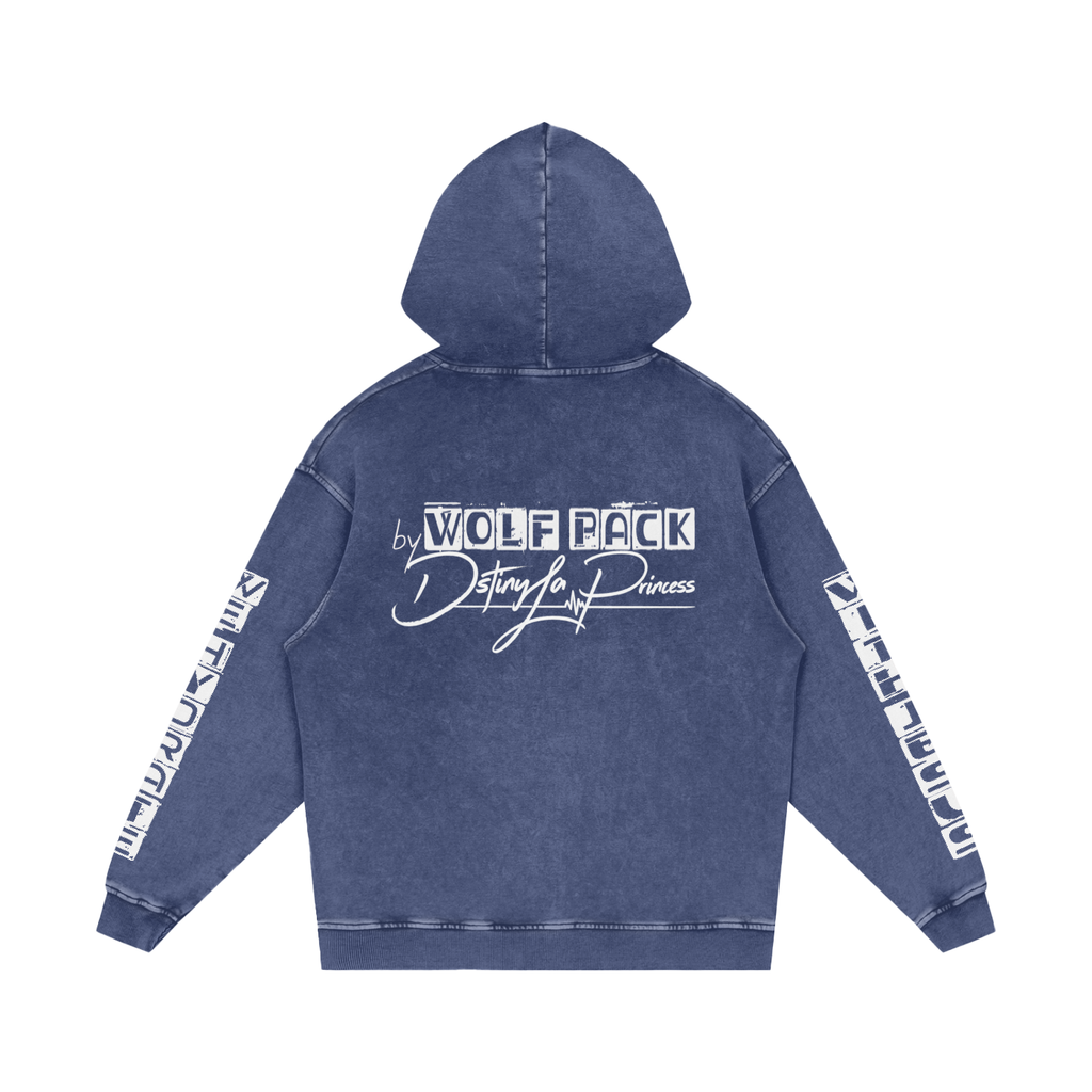 Snow Washed Loose Cotton Hoodie