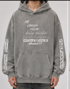 Snow Washed Loose Cotton Hoodie