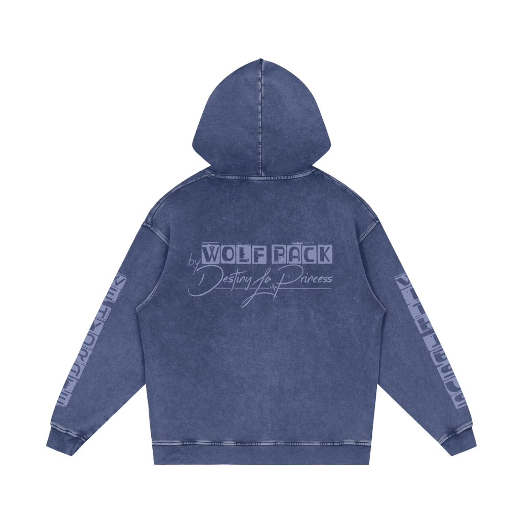 Snow Washed Loose Cotton Hoodie