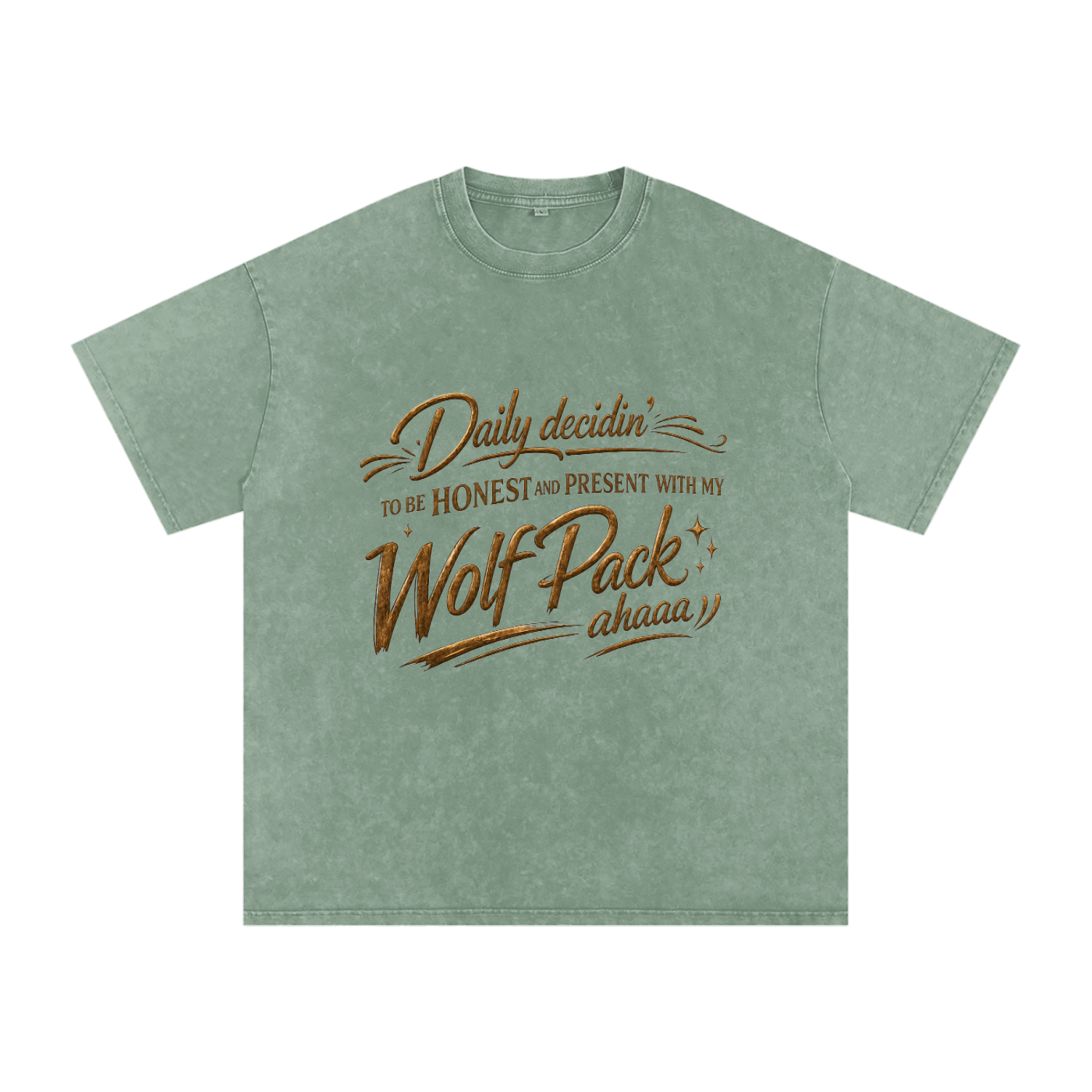 Snow Washed Oversized Cotton T-Shirt