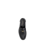 Prada Black Calf Leather Bos Taurus Slip-On Loafers