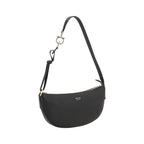 Ferragamo Black Calf Leather Bos Taurus Shoulder Bag