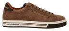 Dolce & Gabbana Brown Suede Logo Low Top Sneakers Men Shoes