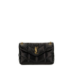 Saint Laurent Black Lamb Ovis Aries Aries Shoulder Bag