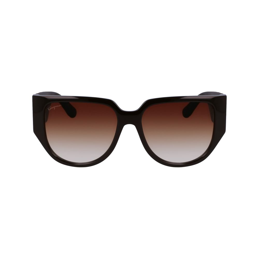 Ferragamo Brown Bio Injected Sunglasses