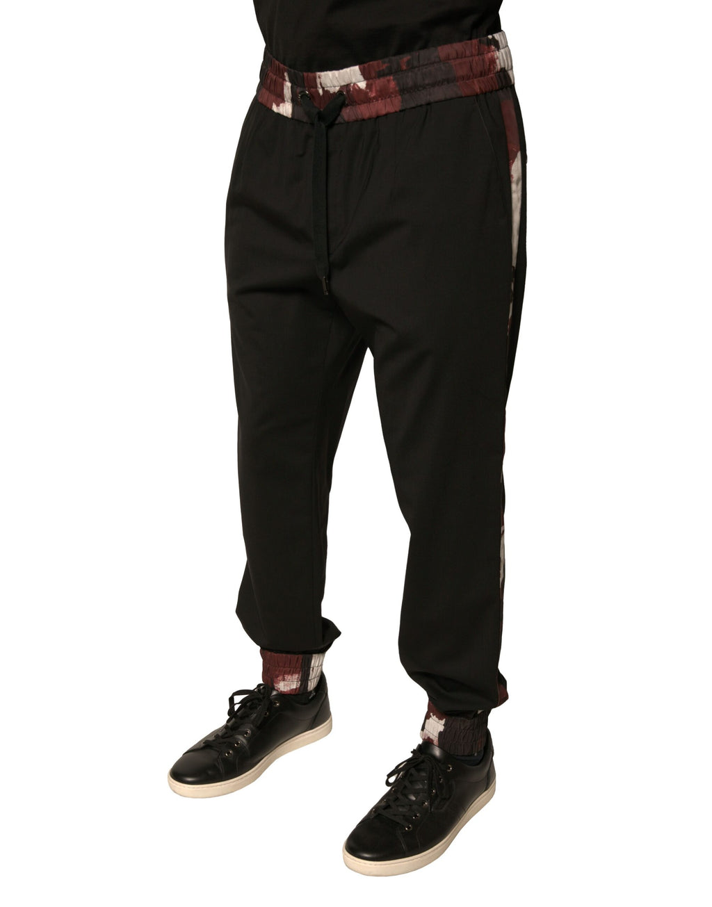 Authentic Designer Authentic Designer Dolce & Gabbana Black Camouflage Wool Jogger Sweatpants Pants