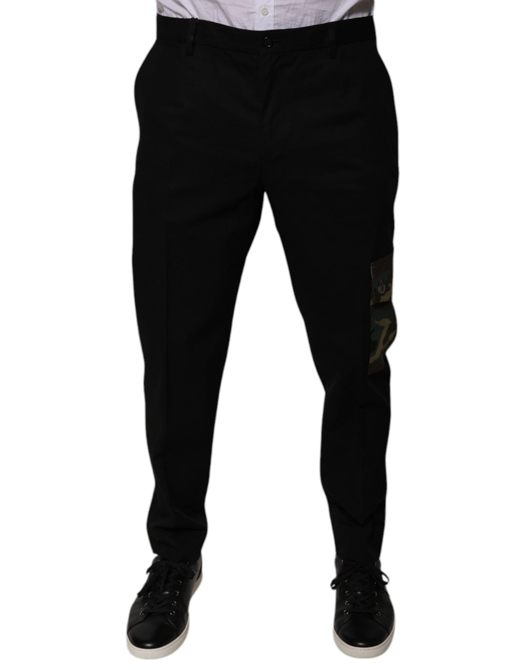 Authentic Designer Authentic Designer Dolce & Gabbana Black Cotton Men Cargo Casual Pants