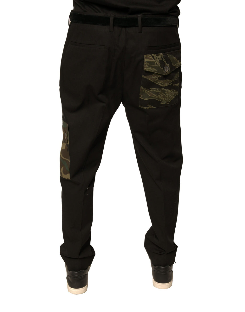 Authentic Designer Authentic Designer Dolce & Gabbana Black Cotton Men Cargo Casual Pants