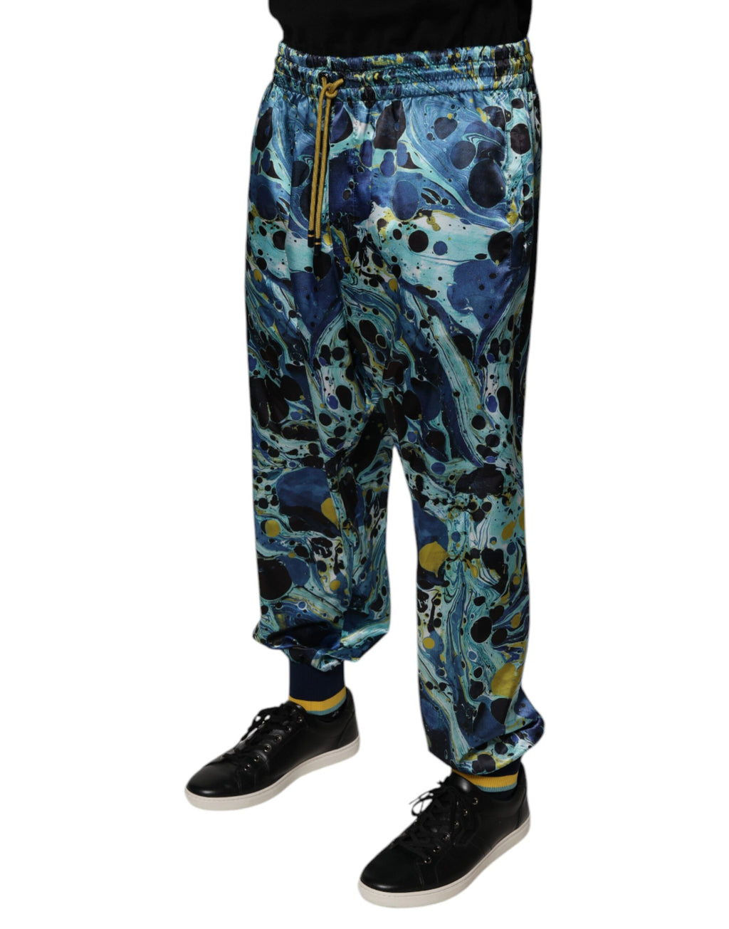 Authentic Designer Authentic Designer Dolce & Gabbana Multicolor Marble Print Jogger Men Sweatpants Pants