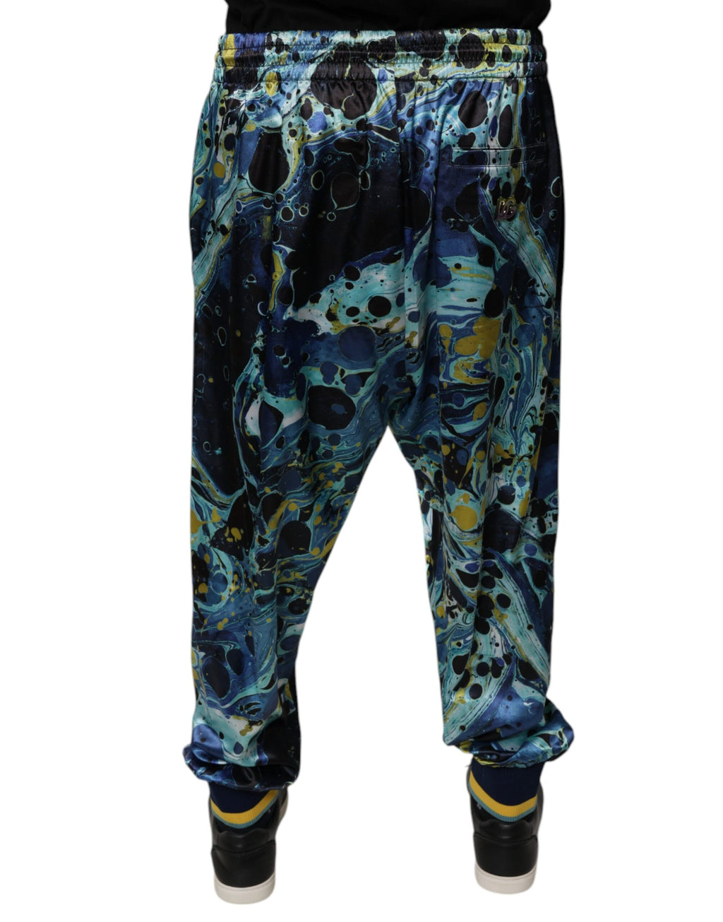 Authentic Designer Authentic Designer Dolce & Gabbana Multicolor Marble Print Jogger Men Sweatpants Pants
