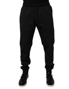 Authentic Designer Authentic Designer Dolce & Gabbana Black Polyester Men Jogger Sweatpants Pants