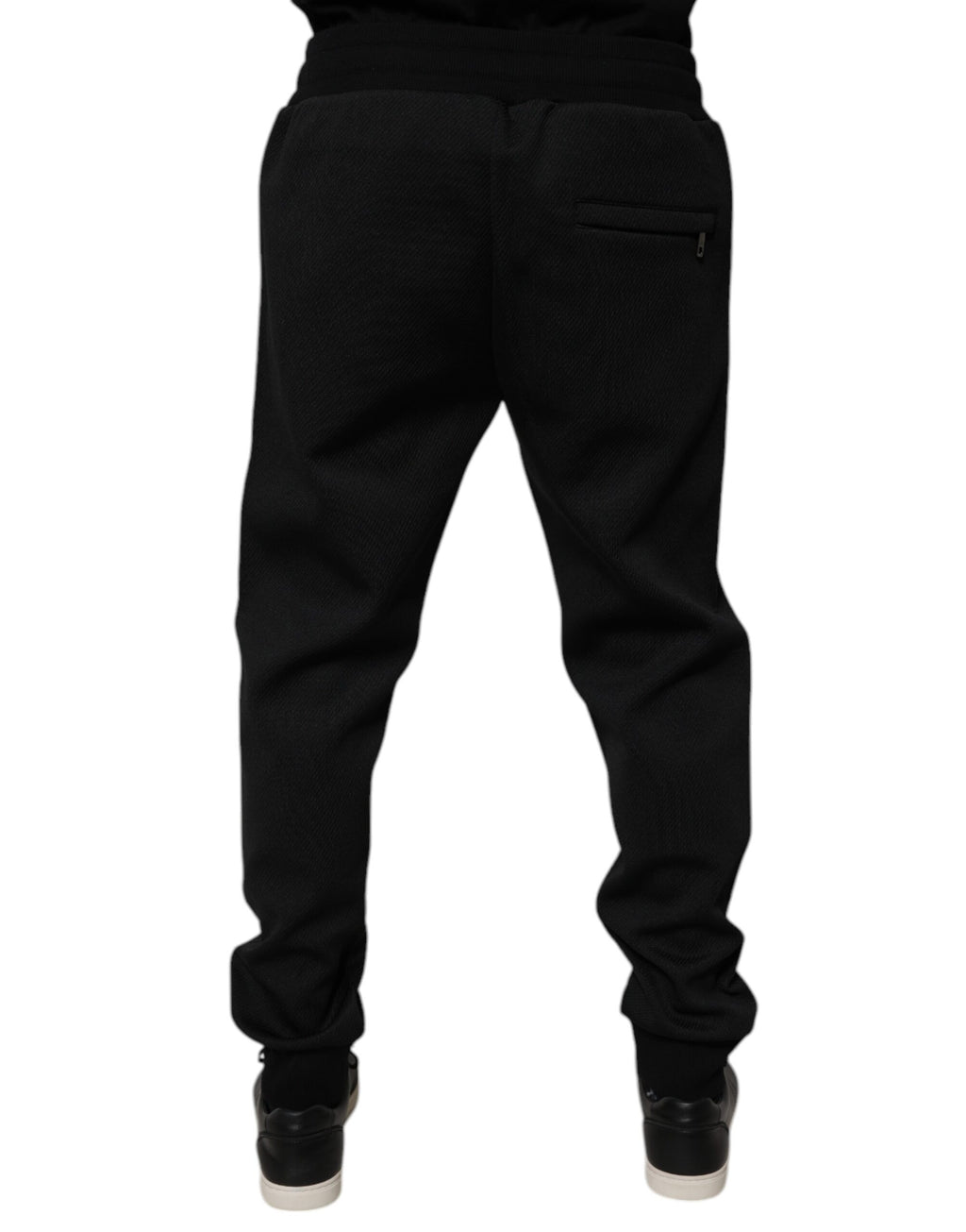 Authentic Designer Authentic Designer Dolce & Gabbana Black Polyester Men Jogger Sweatpants Pants