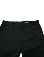 Dolce & Gabbana Dark Green Cotton Loose Men Denim Jeans