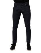 Dolce & Gabbana Dark Blue Cotton Stretch Skinny Denim Jeans