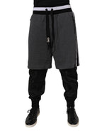 Authentic Designer Authentic Designer Dolce & Gabbana Black Gray Cotton Layered Men Sweatpants Pants