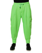 Authentic Designer Authentic Designer Dolce & Gabbana Neon Green Cargo Jogger Men Sweatpants Pants