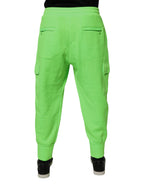 Authentic Designer Authentic Designer Dolce & Gabbana Neon Green Cargo Jogger Men Sweatpants Pants