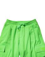 Authentic Designer Authentic Designer Dolce & Gabbana Neon Green Cargo Jogger Men Sweatpants Pants