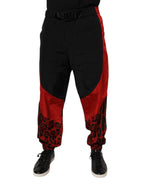 Authentic Designer Authentic Designer Dolce & Gabbana Black Red Leopard Jogger Sweatpants Pants