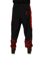 Authentic Designer Authentic Designer Dolce & Gabbana Black Red Leopard Jogger Sweatpants Pants