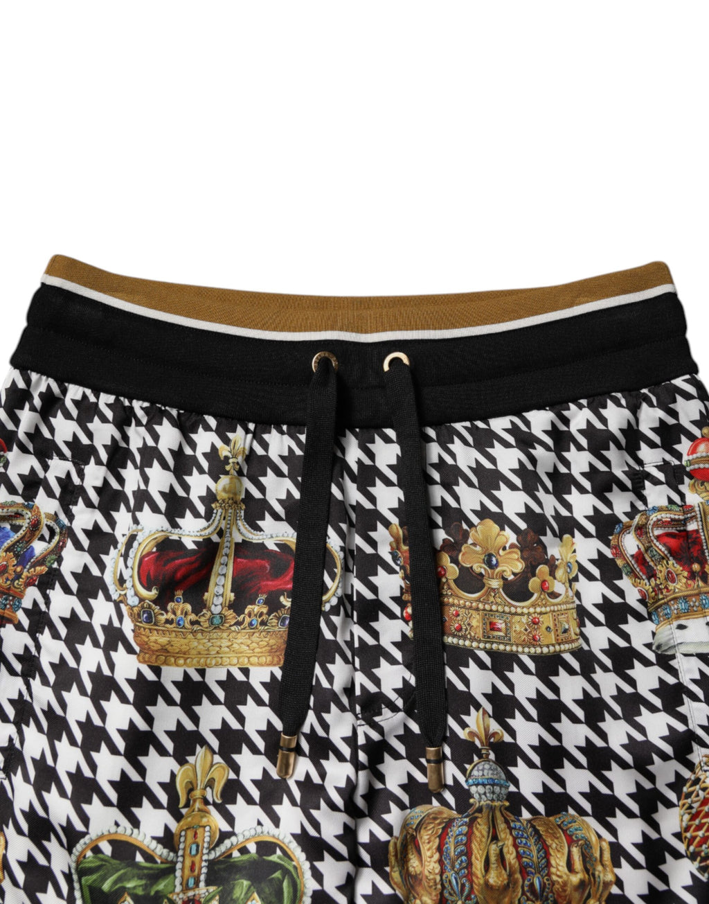 Authentic Designer Authentic Designer Dolce & Gabbana Multicolor Houndstooth Crown Men Sweatpants Pants