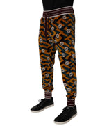Authentic Designer Authentic Designer Dolce & Gabbana Multicolor Logo Monogram Jogger Sweatpants Pants