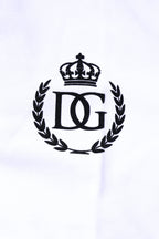 Dolce & Gabbana White Cotton Crown Collared Men Polo T-shirt