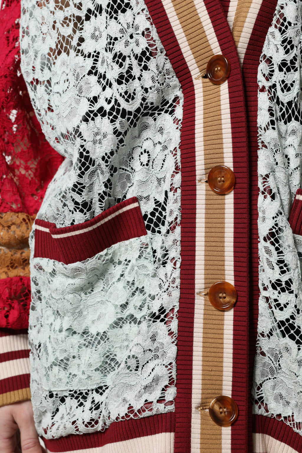 Dolce & Gabbana Multicolor Floral Lace Cardigan Sweater