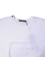 Dolce & Gabbana White Cotton Crew Neck Cropped T-shirt Top