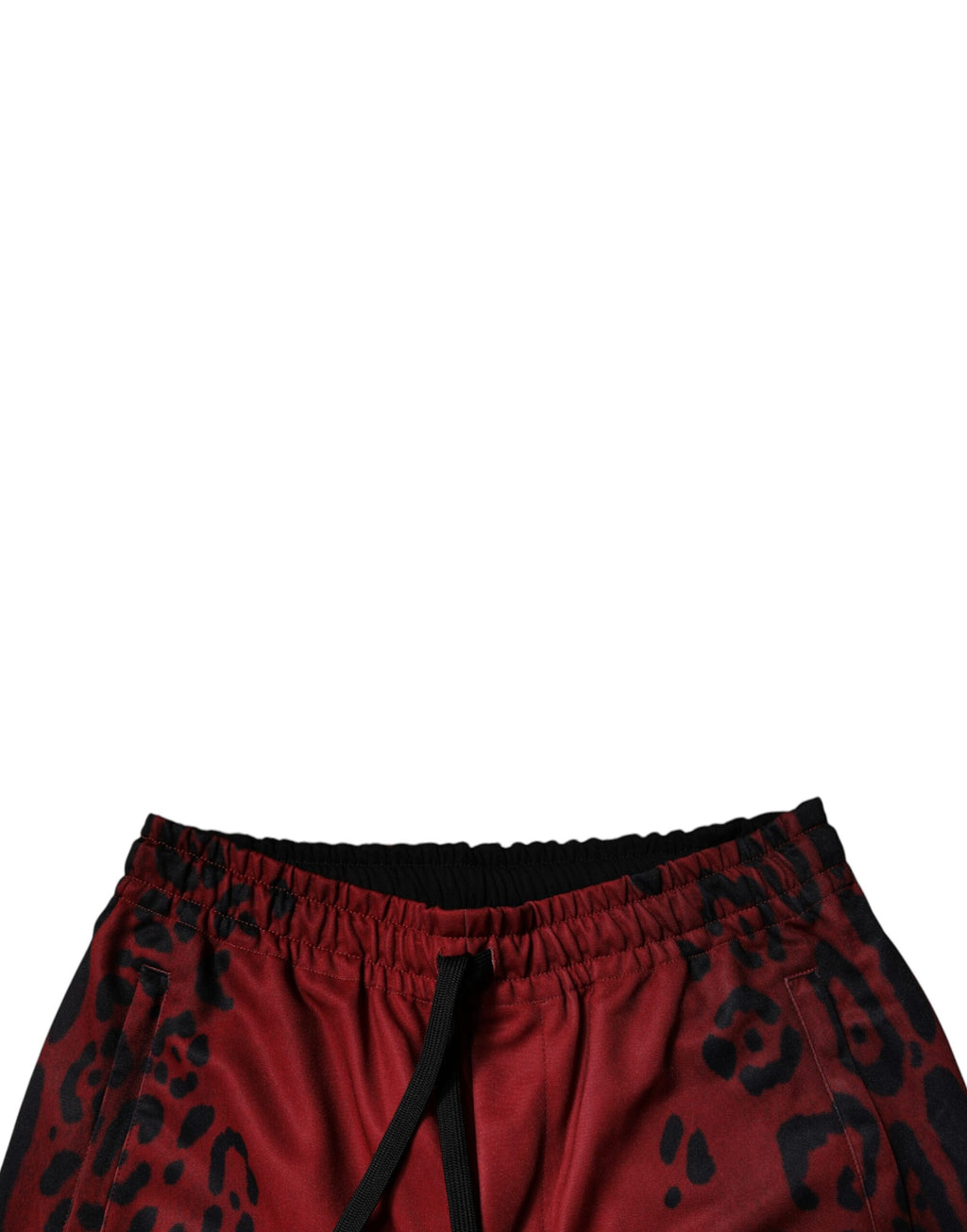 Authentic Designer Authentic Designer Dolce & Gabbana Red Leopard Print Polyester Men Jogger Pants