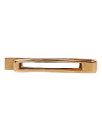 Dolce & Gabbana Black Sapphire Gold Tone Brass Tie Clip Bar