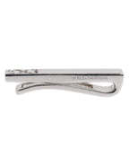Dolce & Gabbana Silver Tone Brass Logo Branded Tie Clip Bar