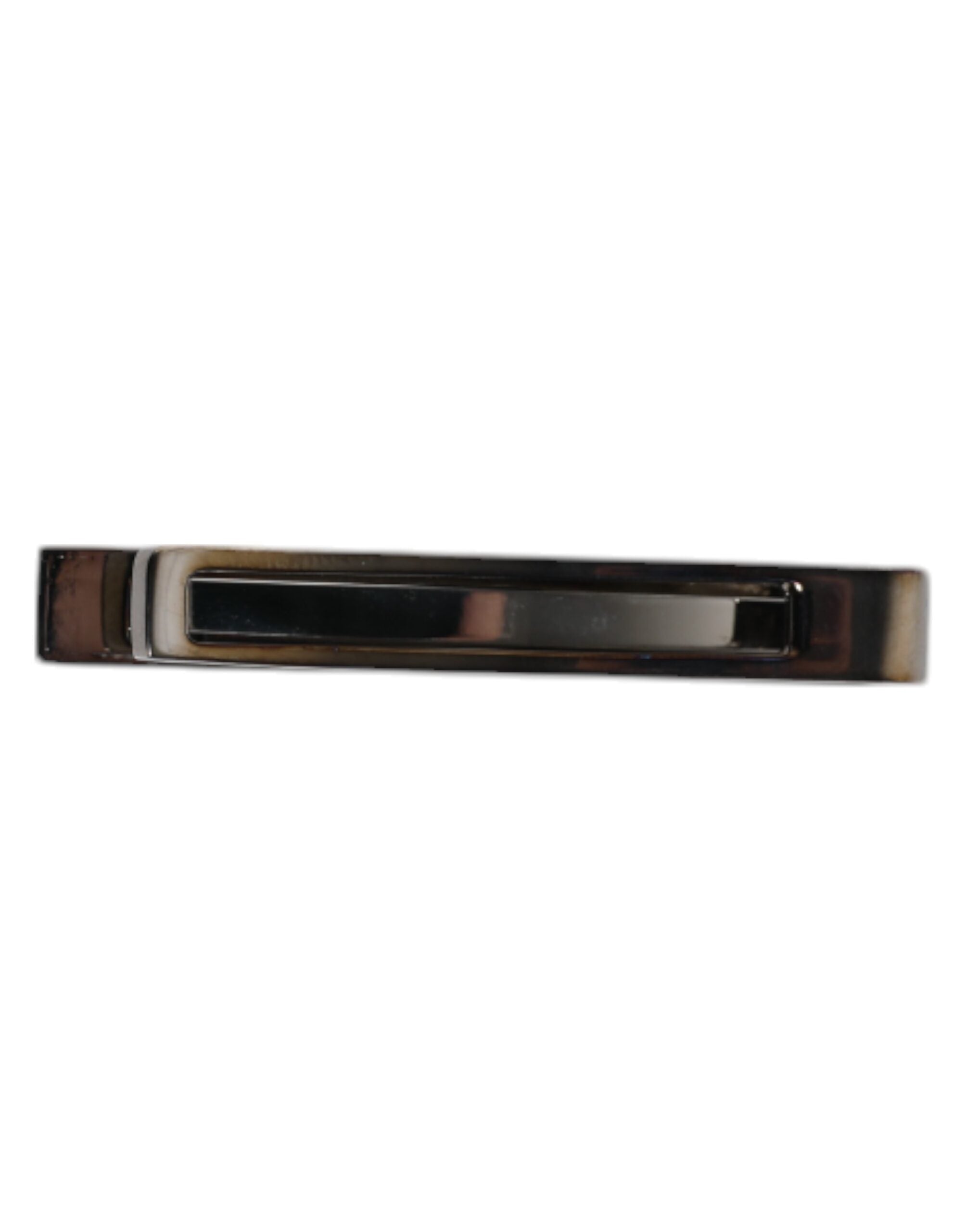 Dolce & Gabbana Black Tone Brass Logo Branded Tie Clip Bar