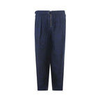 Emporio Armani Blue Linen Casual Pants