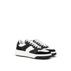 Dsquared² Black And White Leather Athletic Sneakers
