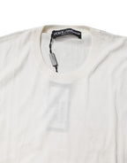 Dolce & Gabbana Cream Sleeveless Silk Round Neck Tank Top