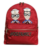 Dolce & Gabbana Red #DGFAMILY VULCANO Embellishment Backpack Bag